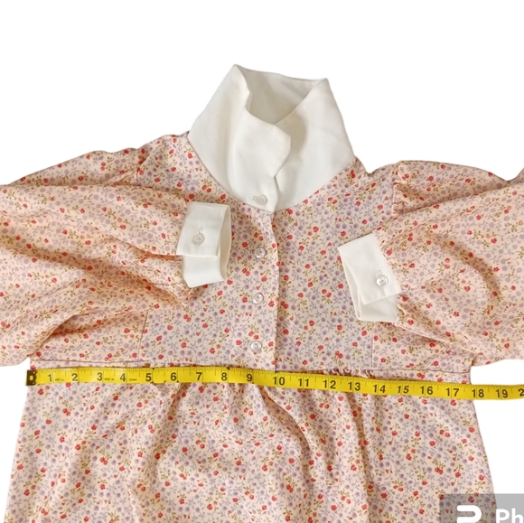 Jcpenney Fashions Vintage Dress Long Sleeve Collared - Picture 7 of 8